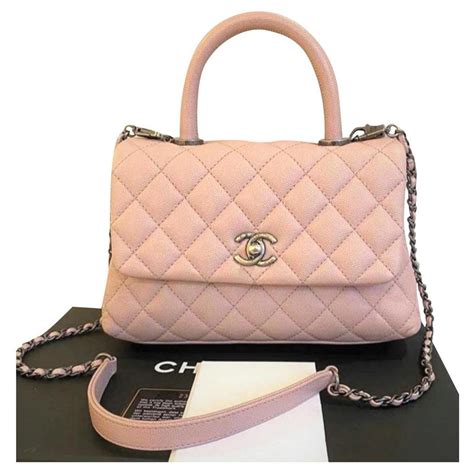 chanel bag baby pink|mini top handle chanel bag.